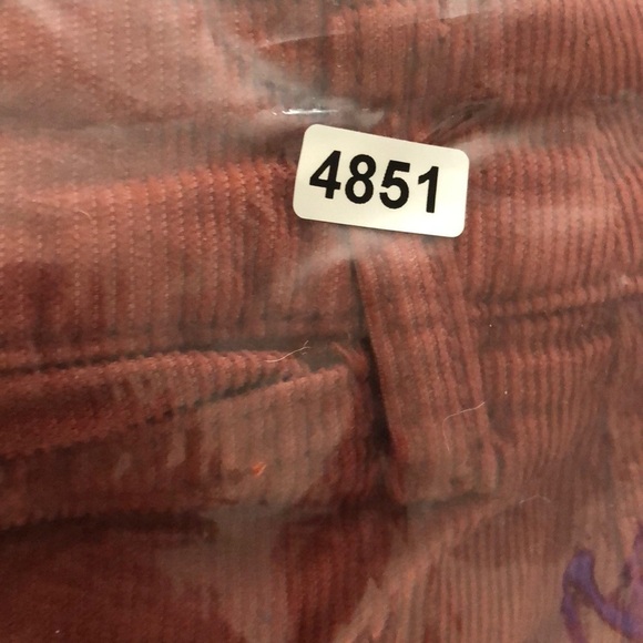 Marine Layer Bridget Corduroy Pant Button Fly Crop Trousers Barn Red NWT 12 - Picture 7 of 8